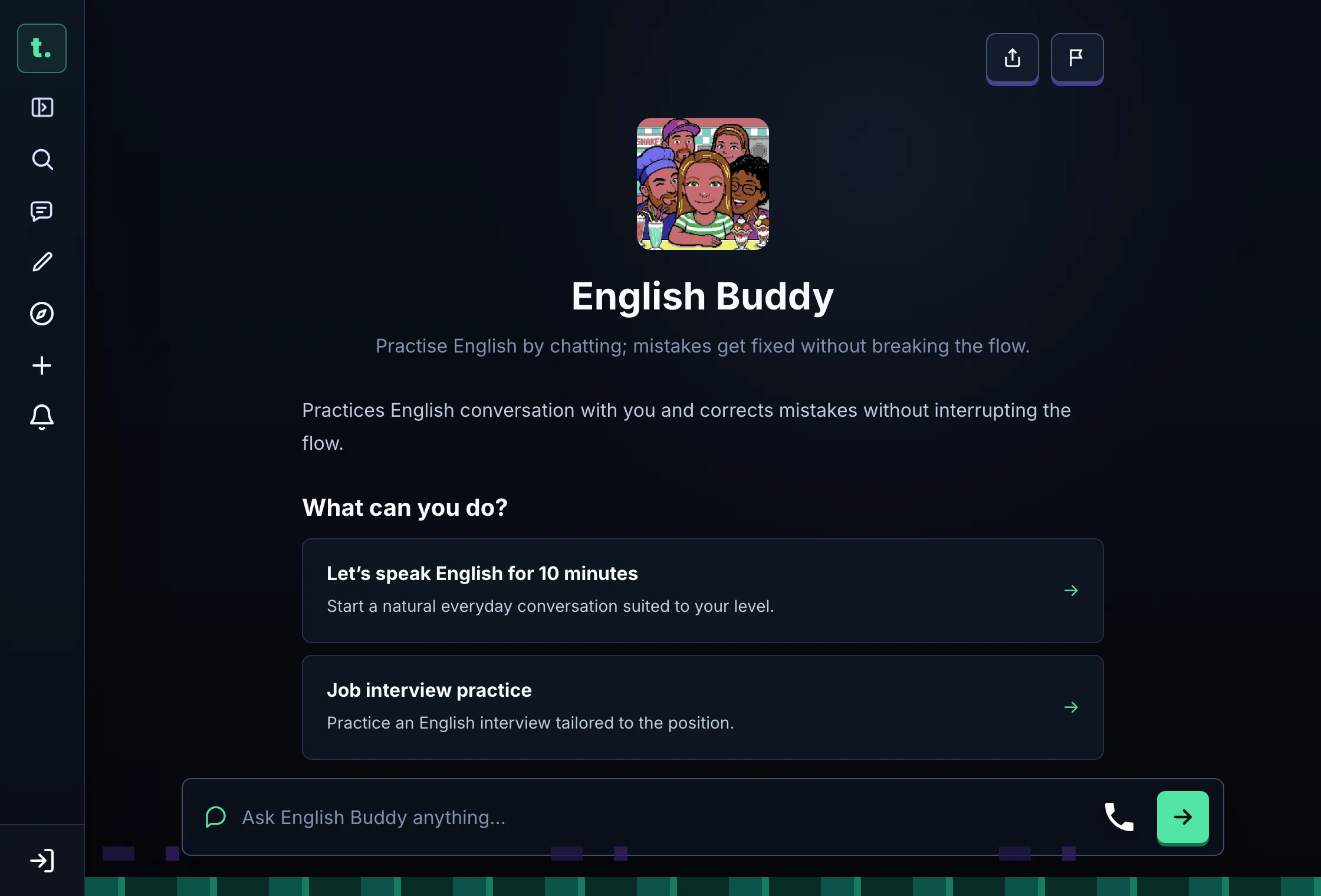 A real representative: English Buddy