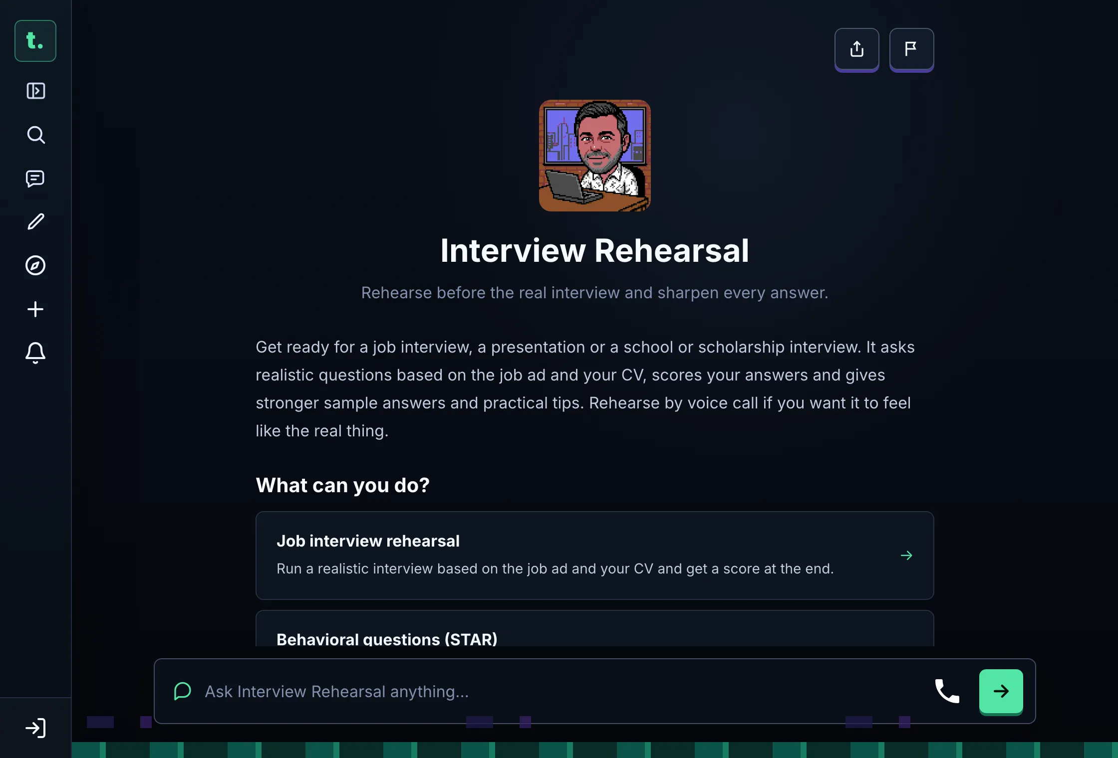 A real representative: Interview Rehearsal
