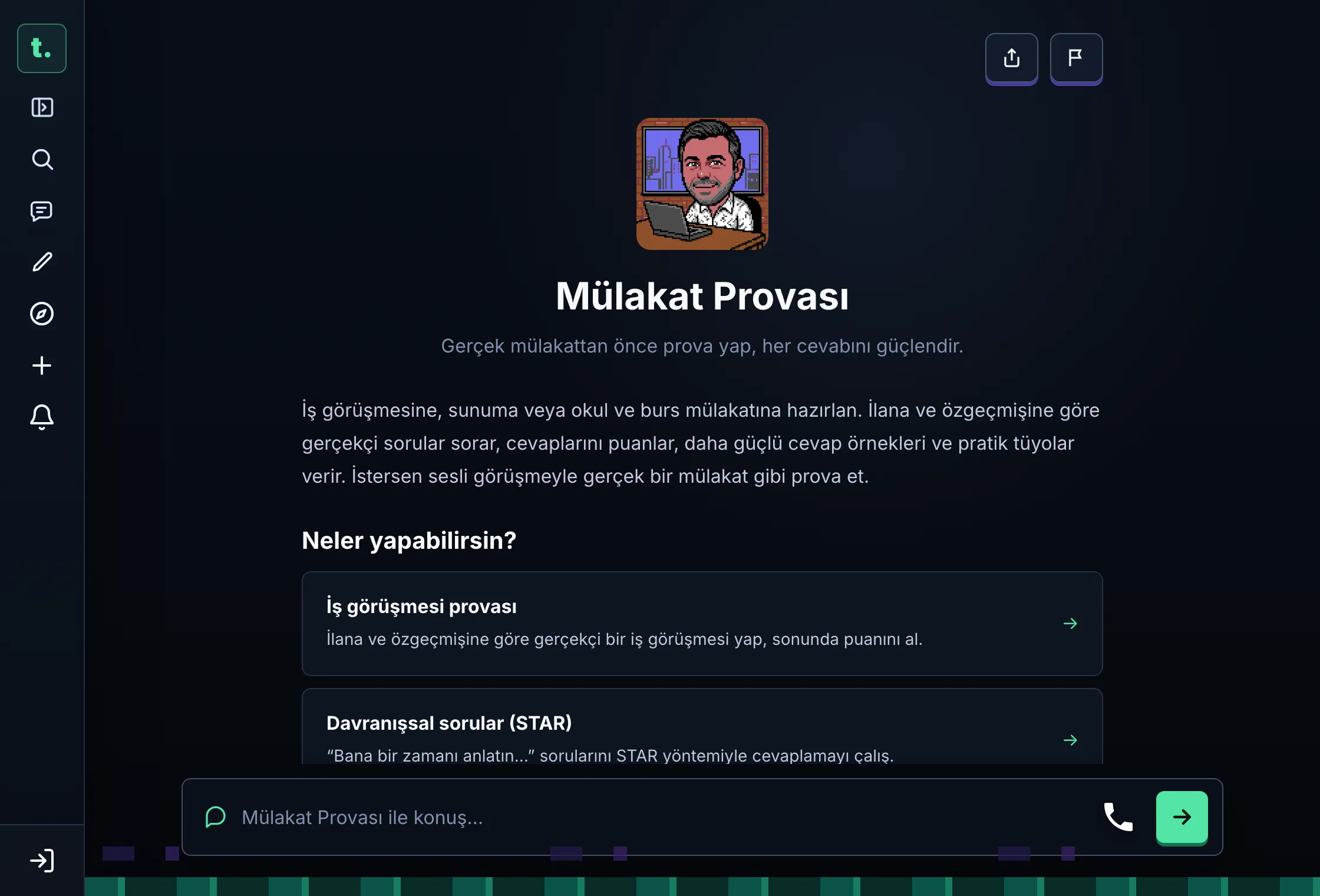 Gerçek bir temsilci: Mülakat Provası